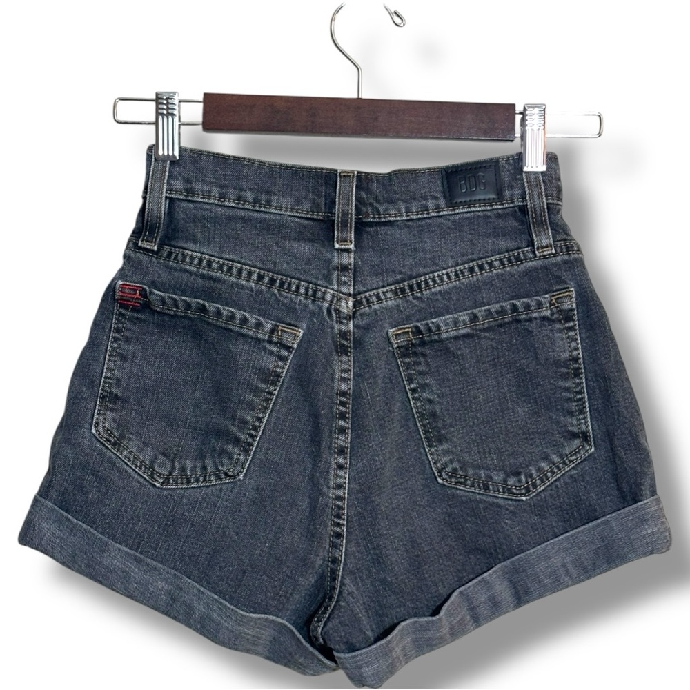 BDG Urban Outfitters Black Denim Cuffed Mom High Waisted Shorts - Picture 16 of 16